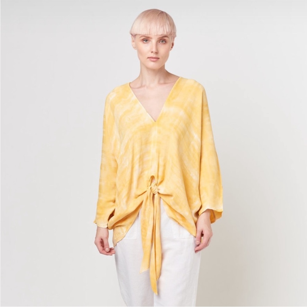 NWT Tina + Jo Anthropologie Tie Dye Wrap Blouse